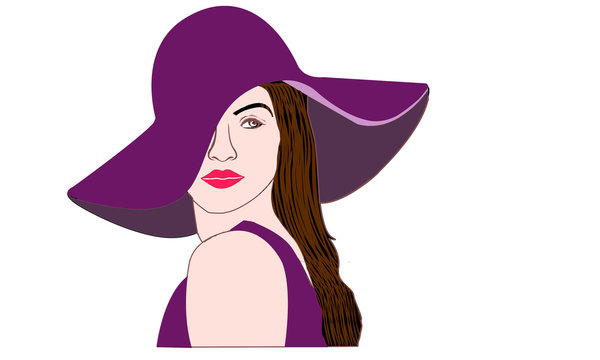 girl in a hat fashion illustration