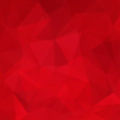 Red polygonal vector background. Can be used in cover design, book design, website background. Vector illustration