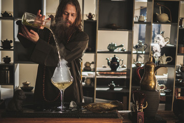 Tea ceremony is perfomed by tea master