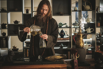 Tea ceremony is perfomed by tea master