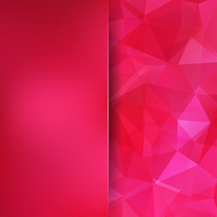 Pink polygonal vector background. Blur background. Can be used in cover design, book design, website background. Vector illustration