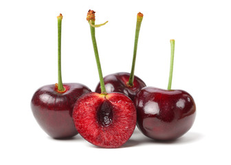 Cherry isolated on white background