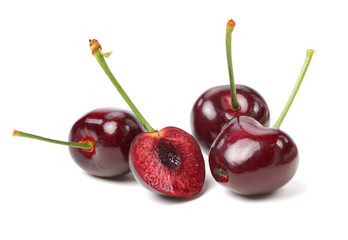 Cherry isolated on white background