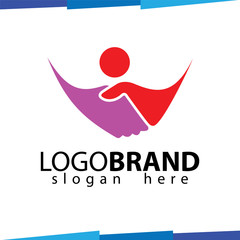 People in Handshake logo vector