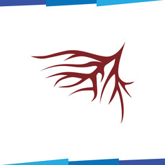 Obraz premium Root Logo Vector template