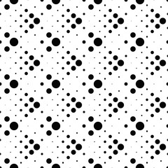 Seamless dot pattern background - monochrome abstract vector graphic