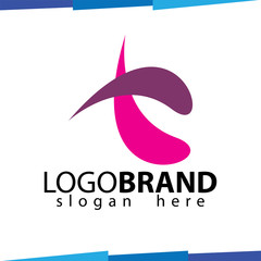 t Abstract Logo vector