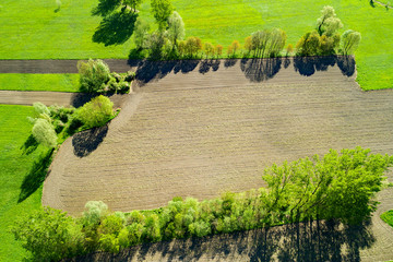 Campo arato - vista aerea