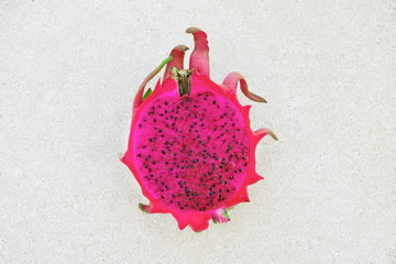 red Dragon Fruit on a white background