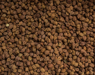 Organic dry chickpeas filling the frame