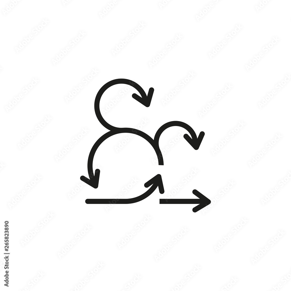 Poster scrum line icon. arrows, agile, scheme. project concept. can be used for topics like briefing, effic
