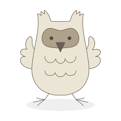 Fototapeta premium Illustration of a cute owl.