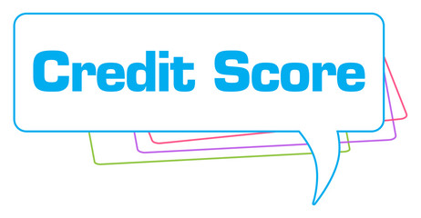 Credit Score Colorful Stroke Comment Symbol 