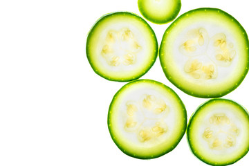 Marrow squash slices details