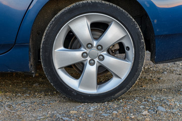 car wheel close up