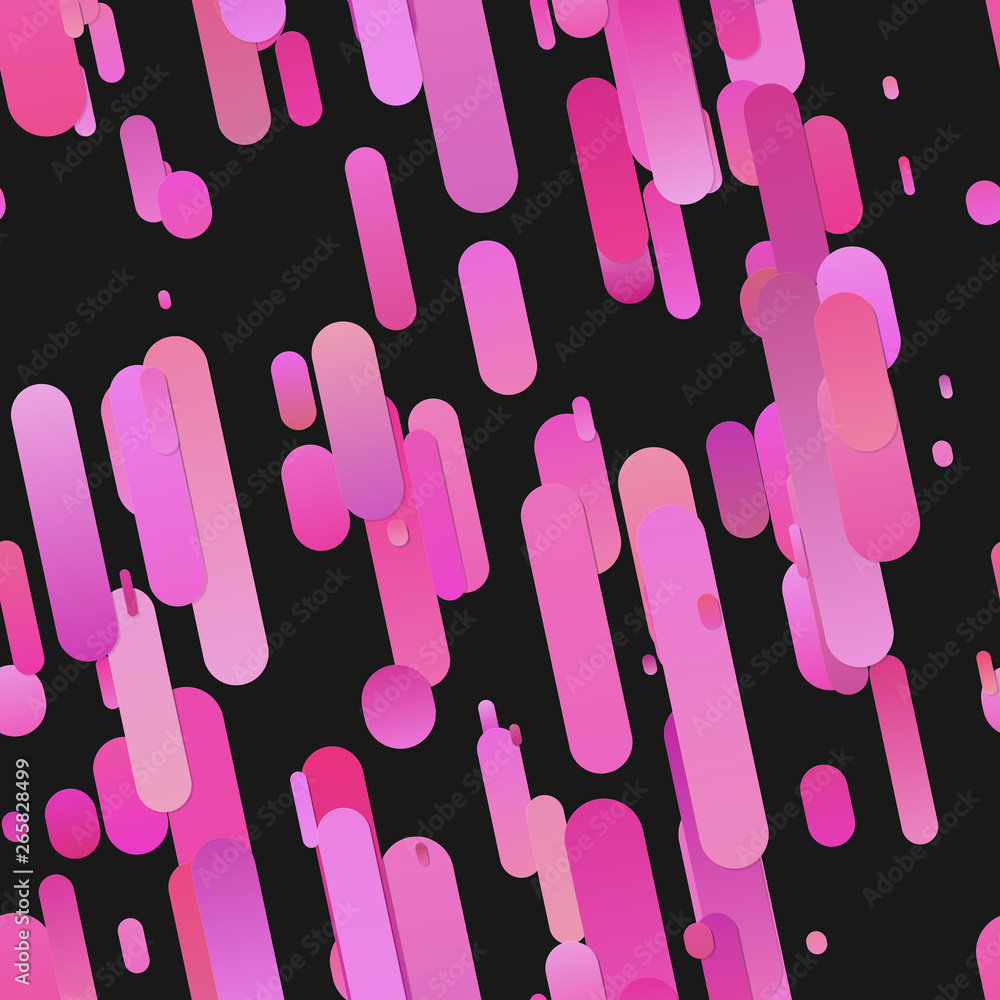 Poster pink seamless gradient rounded stripe background pattern - vector graphic