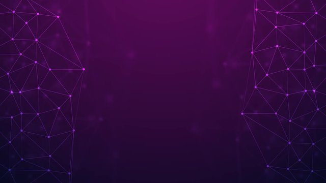 sfondo, rete, connessioni, triangoli, web, video