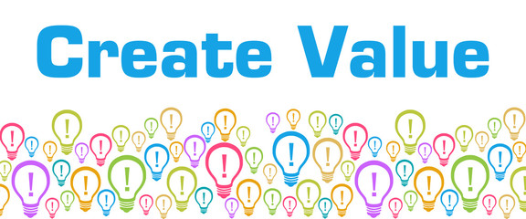 Create Value Colorful Bulbs With Text 