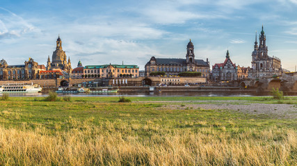Fototapeta na wymiar The ancient city of Dresden, Germany. Historical and cultural center of Europe.
