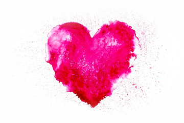 Herz in Aquarelltechnik