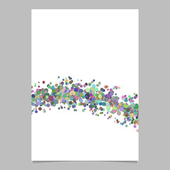 Abstract blank wavy dispersed confetti dot poster background