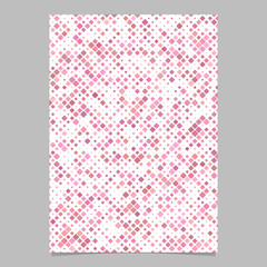 Pink diagonal rounded square mosaic pattern brochure template
