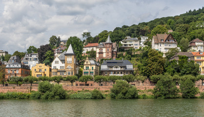 Fototapeta na wymiar Heidelberg, Germany - a university town and popular tourist destination, Heidelberg is a wonderful town which displays a baroque style Old Town and a romantic cityscape