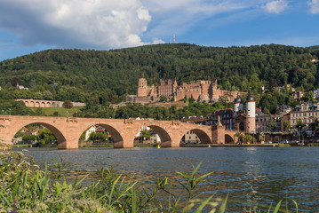 Naklejka premium Heidelberg, Germany - a university town and popular tourist destination, Heidelberg is a wonderful town which displays a baroque style Old Town and a romantic cityscape