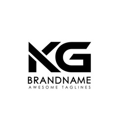 creative simple initial letters KG logo monogram style