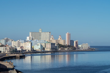 View of Havana and the Malecon with soviet architecture