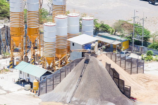 Cement mixing plant, equipment for production cement and concrete