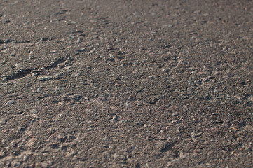 structure of asphalt road in the morning