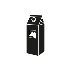 Milk packaging icon. Simple linear vector illustration