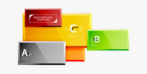 Fototapeta premium Abstract square composition for background, banner or logo