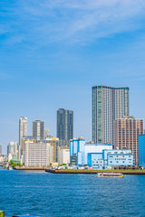 Fototapeta premium 晴海エリアの風景 High-rise condominium in Tokyo