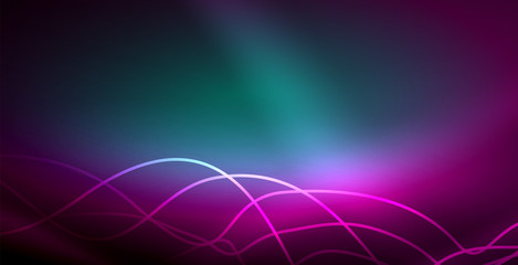 Neon lines shiny glowing background
