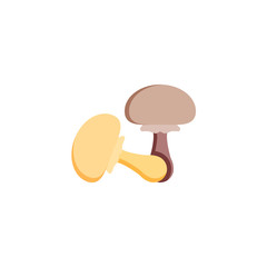 Champignon mushroom flat icon, vector sign, Whole Mushrooms colorful pictogram isolated on white. Symbol, logo illustration. Flat style design