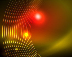 Shiny circles glowing abstract background