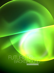 Vector glowing neon circles abstract background