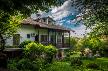 Fototapeta na wymiar Arbanassi, Veliko Tarnovo, Bulgaria. Traditional bulgarian house in Arbanasi