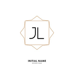 J L JL Initial logo letter with minimalist concept. Vector with scandinavian style logo.