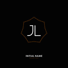 J L JL Initial logo letter with minimalist concept. Vector with scandinavian style logo.