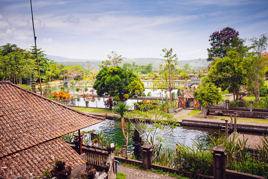 Tirtagangga water palace on Bali island, Indonesia