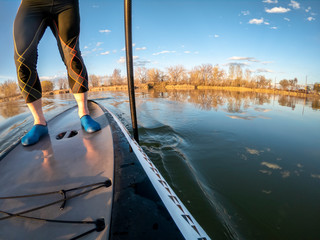 stand up paddling abstract