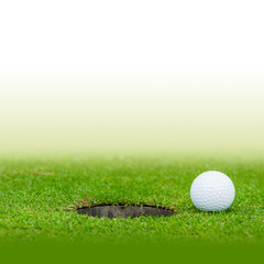 golf ball hole on a field