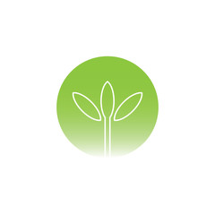 Circle with Leaf logo design