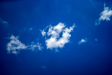 Fototapeta na wymiar Clouds in the sky with bright sun