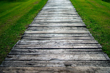 Old wooden walkway in Croatia