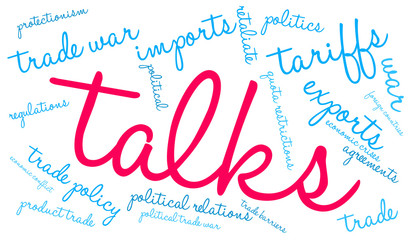 Talks word cloud on a white background. 
