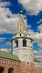 Fototapeta na wymiar Bell tower in the Kremlin of the city of Suzdal, Russia